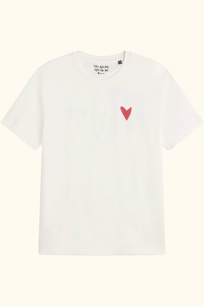 camiseta no heart no art blanca deuve brand