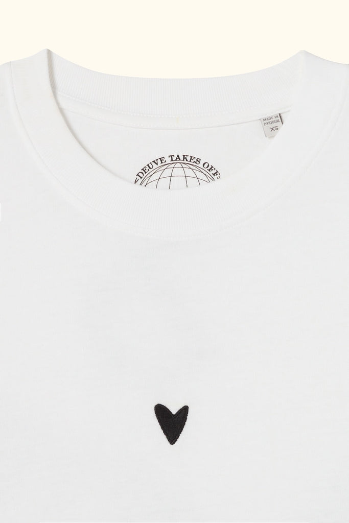 camiseta heart blanca deuve brand