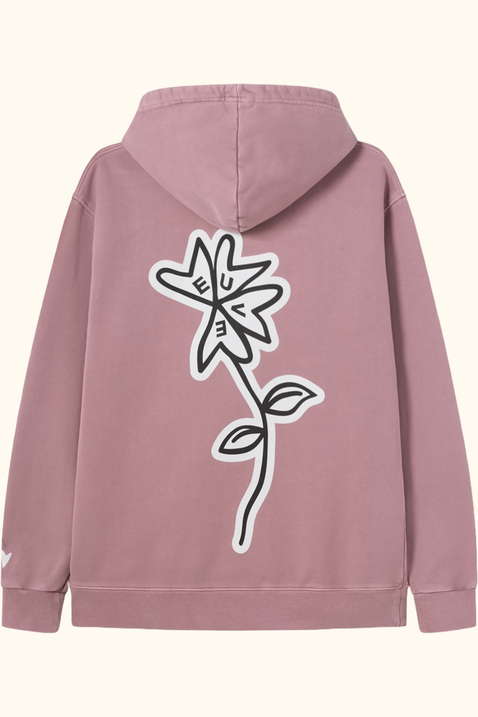 hoodie autumn flowers flores rosa deuve brand