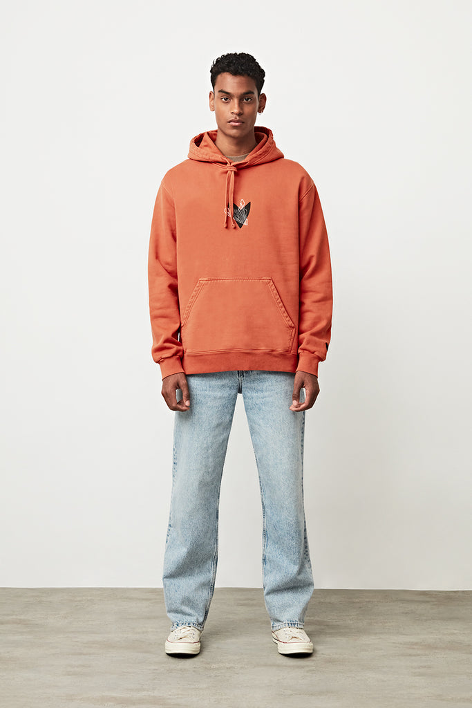 chico hoodie double heart naranja deuve brand