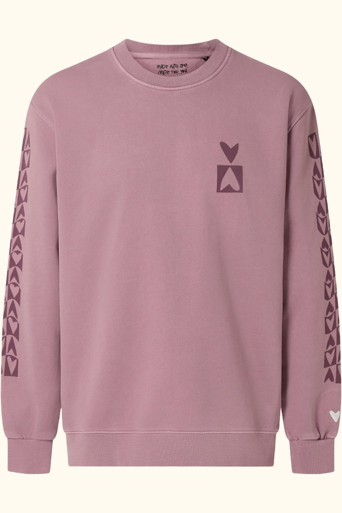 sweatshirt psicodelic feelings rosa deuve brand