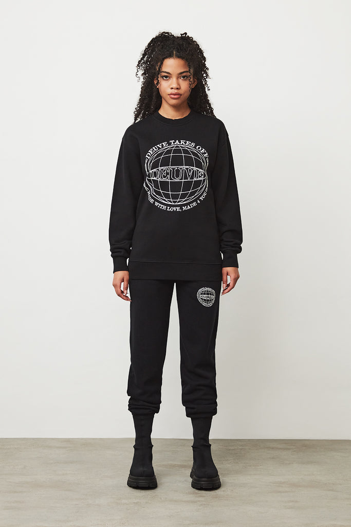 sweatshirt negra take off DEUVE Brand 