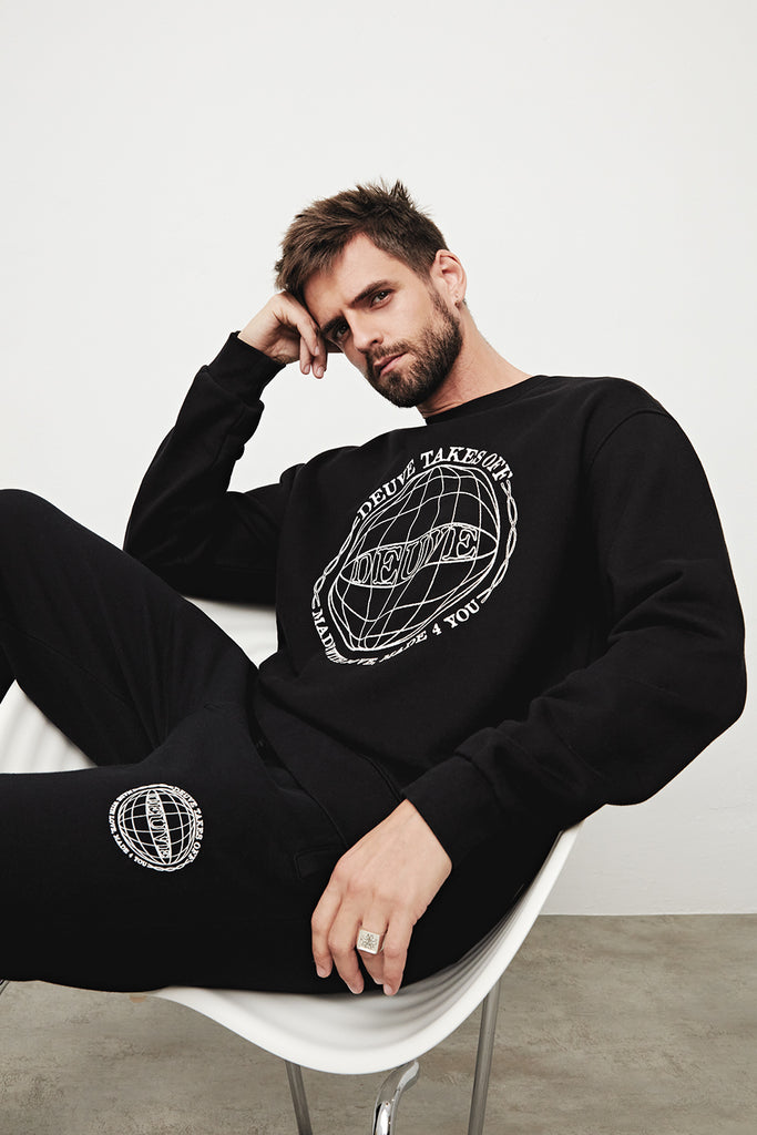 sweatshirt negra take off DEUVE Brand 